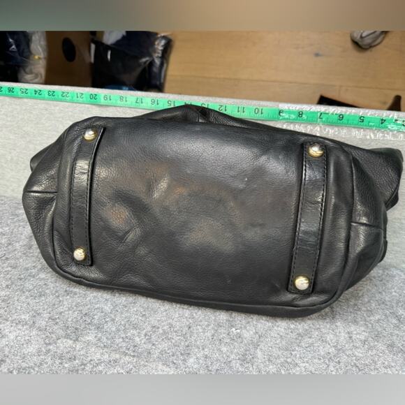 J. CREW Tote Marlowe Black Leather Shoulder Satchel Bag - Picture 11 of 11